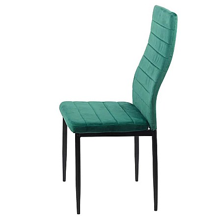 Scaun de living si bucatarie BUC 263V, catifea, picioare metalice, spatar inalt, 120 kg [1]