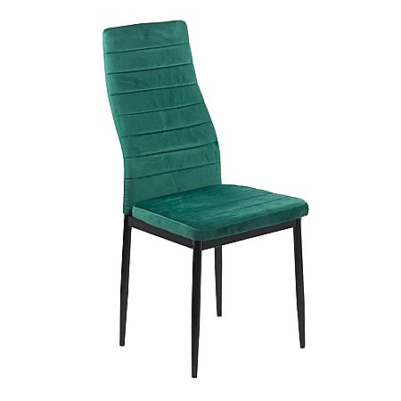 Scaune living - Scaun de living si bucatarie BUC 263V, catifea, picioare metalice, spatar inalt, 120 kg