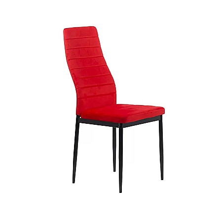 Scaune living - Scaun de living si bucatarie BUC 263V, catifea, picioare metalice, spatar inalt, 120 kg