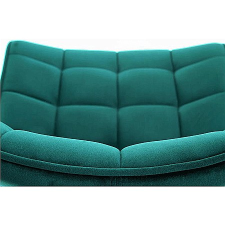 Scaun de living si bucatarie cu cadru metalic, HM K332, ergonomic, stofa velvet, 84x46x61 cm, 100 Kg, Turcoaz [5]