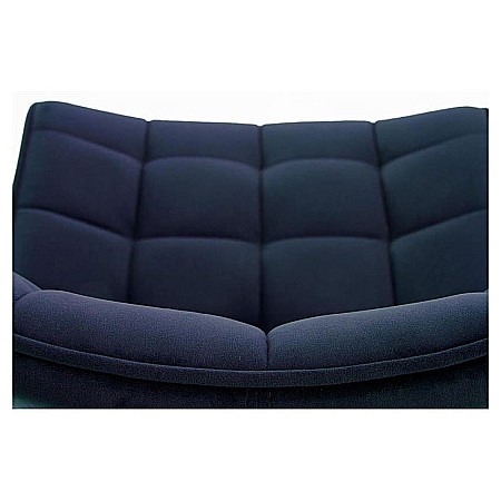 Scaun de living si bucatarie cu cadru metalic, HM K332, ergonomic, stofa velvet, 84x46x61 cm, 100 Kg, Albastru [1]