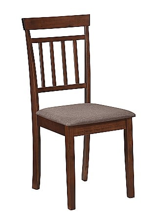 Scaun de living si bucatarie din lemn masiv Hudson, tapiterie stofa,100 kg, 94x50x42 cm, nuc/maro [2]