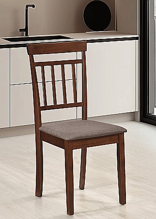 Produse - Scaun de living si bucatarie din lemn masiv Hudson, tapiterie stofa,100 kg, 94x50x42 cm, nuc/maro