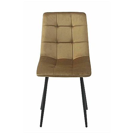 Scaun de living si bucatarie KL Mady, metalic, tapitat cu stofa,100 kg, 44x39x89 cm, bej [4]