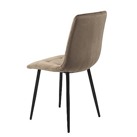 Scaun de living si bucatarie KL Mady, metalic, tapitat cu stofa,100 kg, 44x39x89 cm, bej [2]