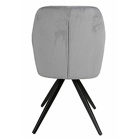 Scaun de living si bucatarie KL Mirco, metalic, tapitat cu stofa,100 kg, 47.5x63x89.5 cm, gri deschis [3]