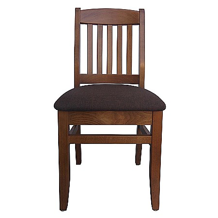 Scaun de living si bucatarie, lemn masiv fag, Bogdan, tapitat cu stofa, 120 kg, 88,5x46x42cm, Nuc [4]