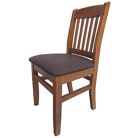 Scaun de living si bucatarie, lemn masiv fag, Bogdan, tapitat cu stofa, 120 kg, 88,5x46x42cm, Nuc [1]