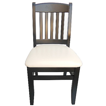 Scaun de living si bucatarie, lemn masiv fag, Bogdan, sezut tapitat cu piele ecologica, 120 kg, 88,5x46x42cm, Wenge [1]