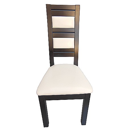 Scaun de living si bucatarie, lemn masiv fag, Eusebio, tapitat cu piele ecologica, 120 kg, 101x44x45cm, Wenge [1]