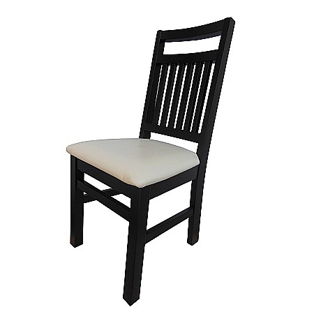 Scaun de living si bucatarie, lemn masiv fag, Paul, sezut tapitat cu piele ecologica, 120 kg, 96x46x43cm, Wenge [2]