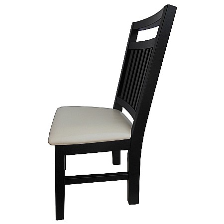 Scaun de living si bucatarie, lemn masiv fag, Paul, sezut tapitat cu piele ecologica, 120 kg, 96x46x43cm, Wenge [3]