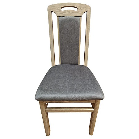 Scaun de living si bucatarie, SB Tim, din lemn masiv fag, tapiterie stofa, lacuit, 120 kg, 96x43x40 cm, Stejar Sonoma [4]