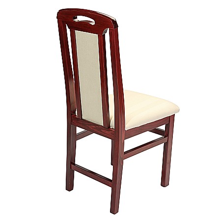 Scaun de living si bucatarie SB Tim, din lemn masiv fag, tapiterie stofa, lacuit, 120 kg, 96x43x40 cm, Mahon [7]