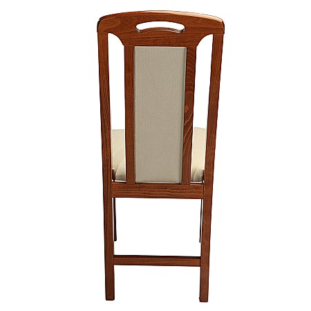Scaun de living si bucatarie SB Tim, din lemn masiv fag, tapiterie stofa, lacuit, 120 kg, 96x43x40 cm, Cires [4]