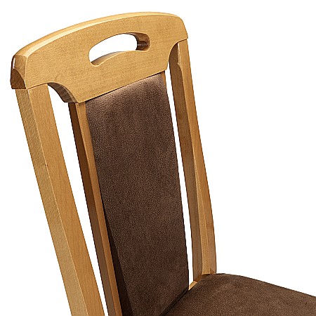 Scaun de living si bucatarie, SB Tim din lemn masiv fag, tapiterie stofa, lacuit, 120 kg, 96x43x40 cm, Stejar Natur [6]