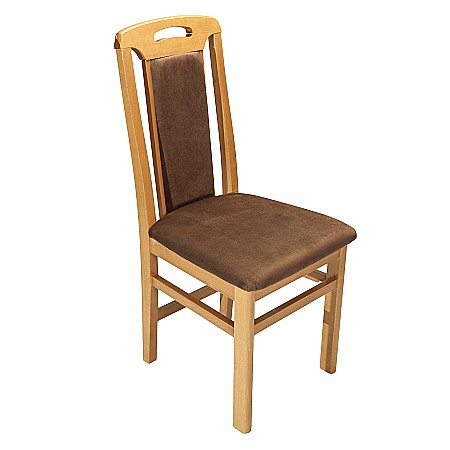 Scaun de living si bucatarie, SB Tim din lemn masiv fag, tapiterie stofa, lacuit, 120 kg, 96x43x40 cm, Stejar Natur [1]