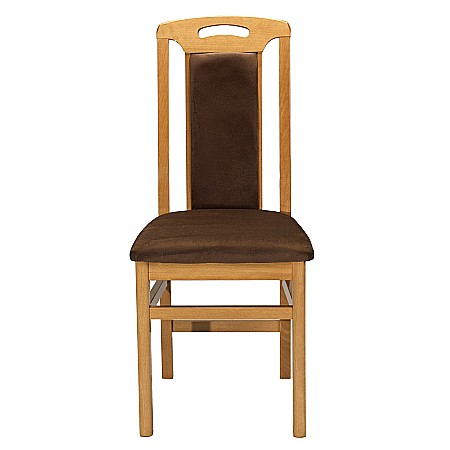Scaun de living si bucatarie, SB Tim din lemn masiv fag, tapiterie stofa, lacuit, 120 kg, 96x43x40 cm, Stejar Natur [2]