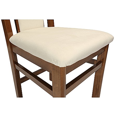 Scaun de living si bucatarie, SB Tim, din lemn masiv fag, tapiterie stofa, lacuit, 120 kg, 96x43x40 cm, Nuc [5]
