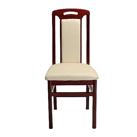 Scaun de living si bucatarie SB Tim, din lemn masiv fag, tapiterie stofa, lacuit, 120 kg, 96x43x40 cm, Mahon [2]