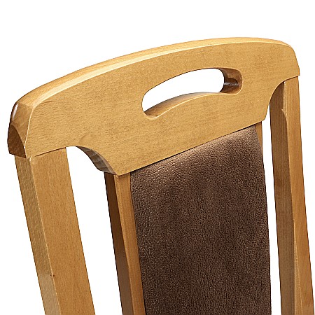 Scaun de living si bucatarie, SB Tim din lemn masiv fag, tapiterie stofa, lacuit, 120 kg, 96x43x40 cm, Stejar Natur [5]