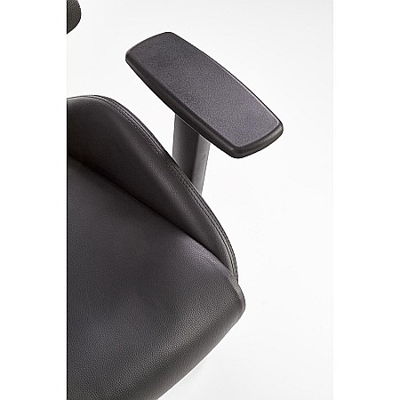 Scaun directorial cu suport lombar HM Hasel, mesh, ergonomic, mecanism multiblock, cotiere reglabile, tetiera integrata, 120 kg, negru/gri [6]