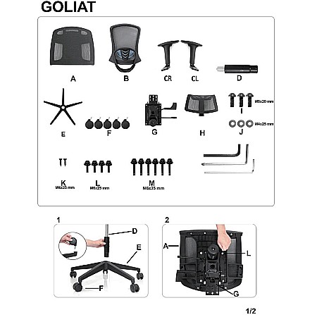 Scaun directorial cu tetiera HM Goliat [8]