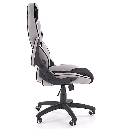 Scaun directorial ergonomic, HM Sonic, brate reglabile, mecanism de balans, baza polipropilena, rotire 360 ˚, 100 kg, negru/gri [5]