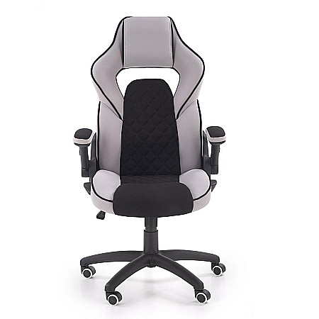 Scaun directorial ergonomic, HM Sonic, brate reglabile, mecanism de balans, baza polipropilena, rotire 360 ˚, 100 kg, negru/gri [2]