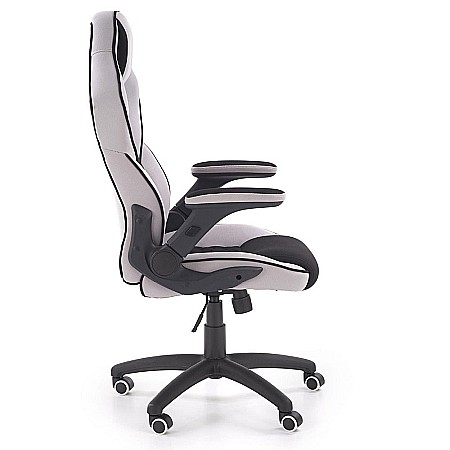 Scaun directorial ergonomic, HM Sonic, brate reglabile, mecanism de balans, baza polipropilena, rotire 360 ˚, 100 kg, negru/gri [7]