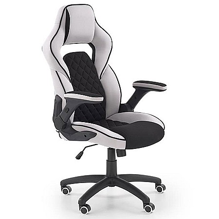 Scaune directoriale - Scaun directorial ergonomic, HM Sonic, brate reglabile, mecanism de balans, baza polipropilena, rotire 360 ˚, 100 kg, negru/gri