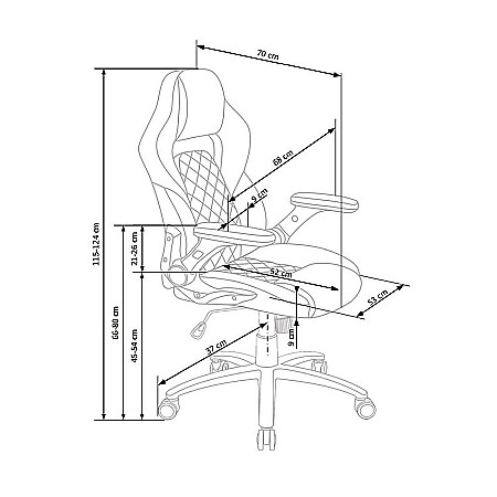 Scaun directorial ergonomic, HM Sonic, brate reglabile, mecanism de balans, baza polipropilena, rotire 360 ˚, 100 kg, negru/gri [12]