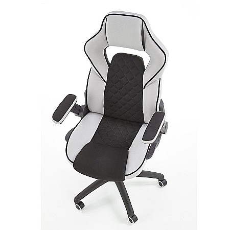 Scaun directorial ergonomic, HM Sonic, brate reglabile, mecanism de balans, baza polipropilena, rotire 360 ˚, 100 kg, negru/gri [8]