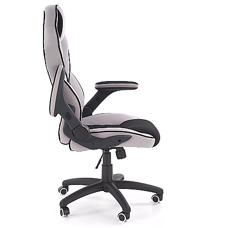 Scaun directorial ergonomic, HM Sonic, brate reglabile, mecanism de balans, baza polipropilena, rotire 360 ˚, 100 kg, negru/gri [6]