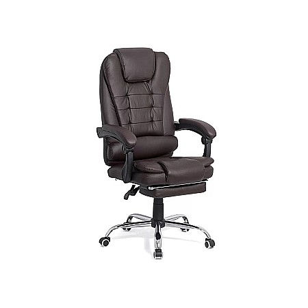 Scaun directorial ergonomic OFF 418, piele ecologica, functie recliner, suport picioare extensibil, inaltime reglabila, 120 kg [3]