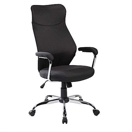 Scaune directoriale - Scaun directorial ergonomic SL Q319, suport lombar, mecanism de balans, tapiterie stofa, inaltime reglabila, negru