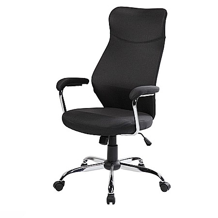 Scaun directorial ergonomic SL Q319, suport lombar, mecanism de balans, tapiterie stofa, inaltime reglabila, negru [1]