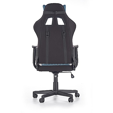 Scaun directorial gaming HM Cayman, mecanism de balans, suport lombar, perne reglabile, cadru polipropilena, 120 kg, gri/turcoaz [3]