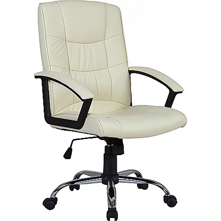Scaune directoriale - Scaun directorial GN02, ergonomic, cadru cromat, inaltime ajustabila, balans, 100 kg, bej