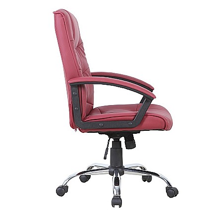 Scaun directorial GN02, ergonomic, cadru cromat, inaltime ajustabila, balans, 100 kg, bordo [3]