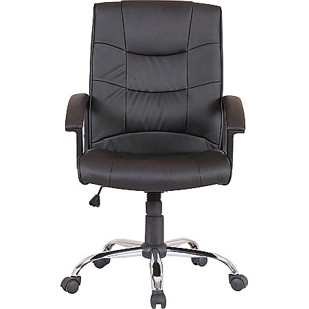 Scaun directorial GN02, ergonomic, cadru cromat, inaltime ajustabila, balans, 100 kg, negru [1]