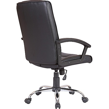 Scaun directorial GN02, ergonomic, cadru cromat, inaltime ajustabila, balans, 100 kg, negru [3]