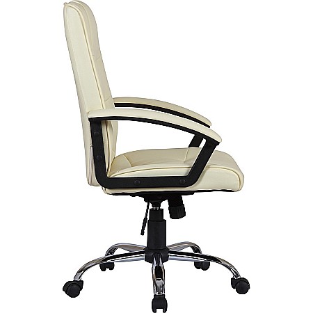Scaun directorial GN02, ergonomic, cadru cromat, inaltime ajustabila, balans, 100 kg, bej [3]