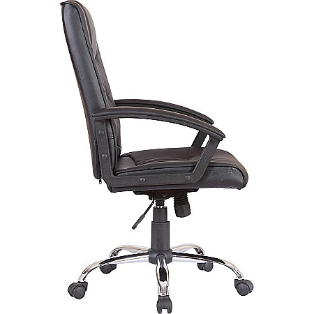 Scaun directorial GN02, ergonomic, cadru cromat, inaltime ajustabila, balans, 100 kg, negru [2]