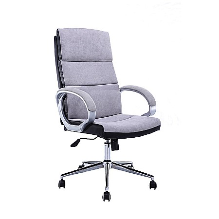 Scaun directorial GN109, textil/piele ecologica, inaltime ajustabila, mecanism balans, 100 kg, gri/negru [0]