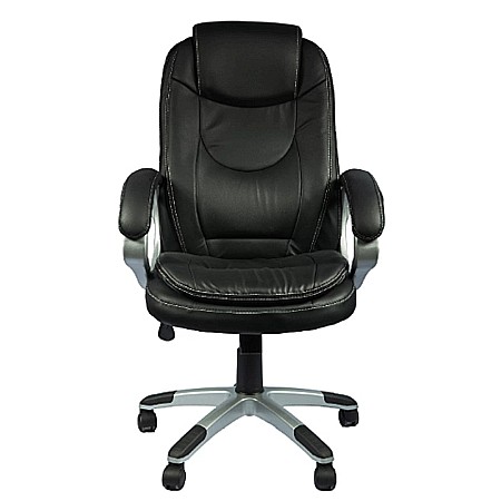 Scaun directorial GN27, piele ecologica, polipropilena, mecanism balans, 95 kg, maro [1]