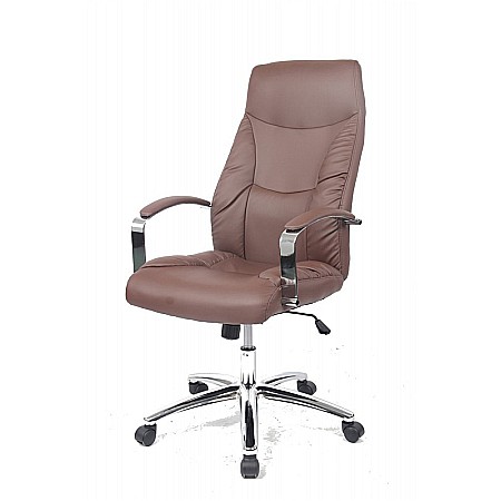 Scaun directorial GN62, piele ecologica, baza cromata, balans, inaltime ajustabila, rotativ, 120 kg [1]