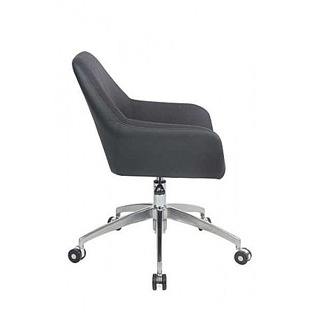 Scaun directorial GN63, piele ecologica/stofa, rotativ, baza metalica, inaltime reglabila, 100 kg [4]