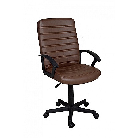 Scaune directoriale - Scaun directorial GN72, piele ecologica, inaltime reglabila, 100 kg, maro