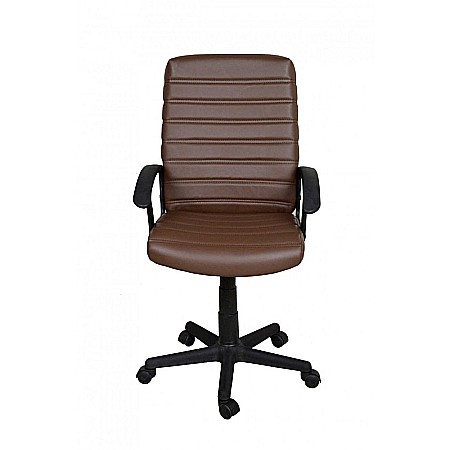Scaun directorial GN72, piele ecologica, inaltime reglabila, 100 kg, maro [1]